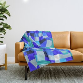 abstract ocean blue 4 Throw Blanket