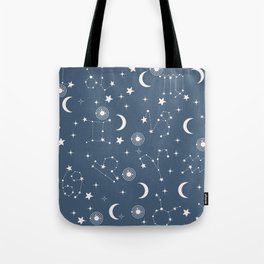 stars and constellations blue Tote Bag