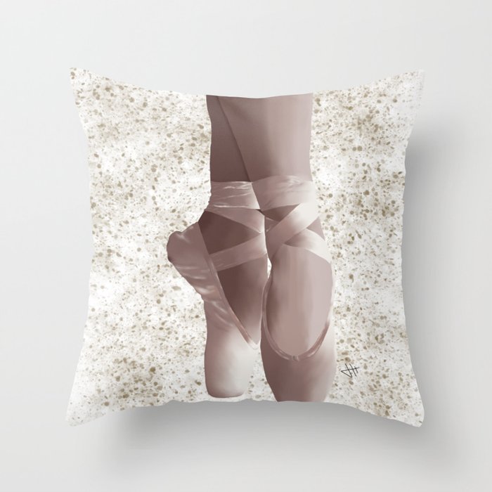 Dancing Free Gold Throw Pillow