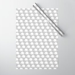 Elephant Parade on Grey Wrapping Paper