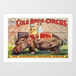 Vintage Circus Poster Art Print
