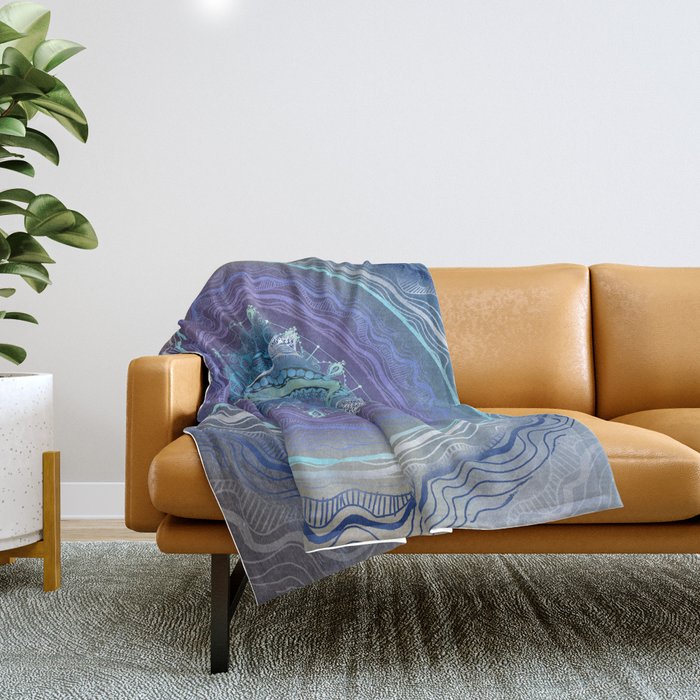 Ajna Third Eye Chakra Throw Blanket
