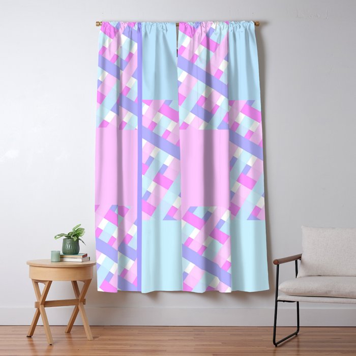 Pink Purple Blue Checkered Gingham Patchwork Color Canvas