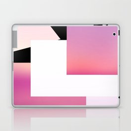 Bold Ombre Color Block Pink White Black Laptop Skin