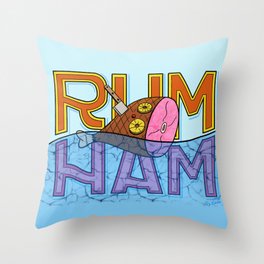 Rum Ham Throw Pillow