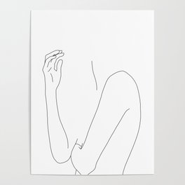 Figure line drawing illustration - Dorit Poster