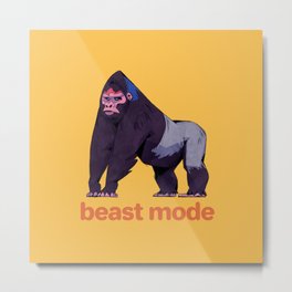 Gorilla - Beast Mode Metal Print | Strength, Digital, Monkey, Graphite, Mode, Muscle, Strongsilenttype, Drawing, Animal, Silverback 
