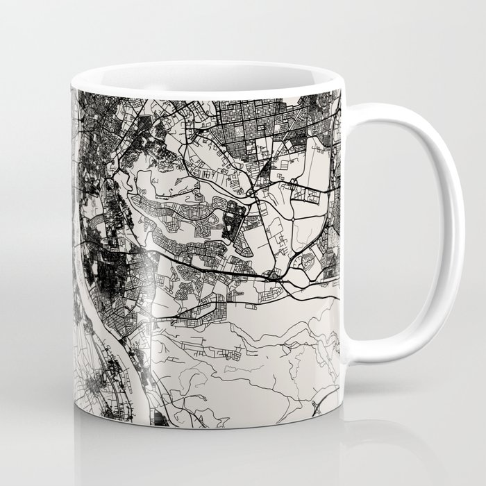 Giza, Egypt - City Map Drawing Coffee Mug