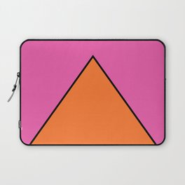 Orange Pyramid or Triangle on Pink Background Laptop Sleeve