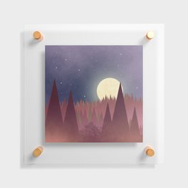 Moon in Forest Floating Acrylic Print