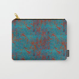 Turquoise with Red Carry-All Pouch