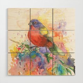 Colorful Bird Wood Wall Art