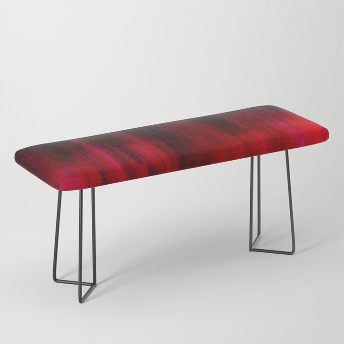 Red and Black Abstract Bench