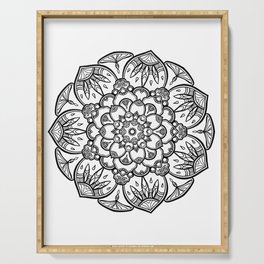 Flower Mandala Serving Tray