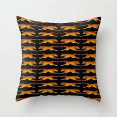 Leaping Tigers Throw Pillow