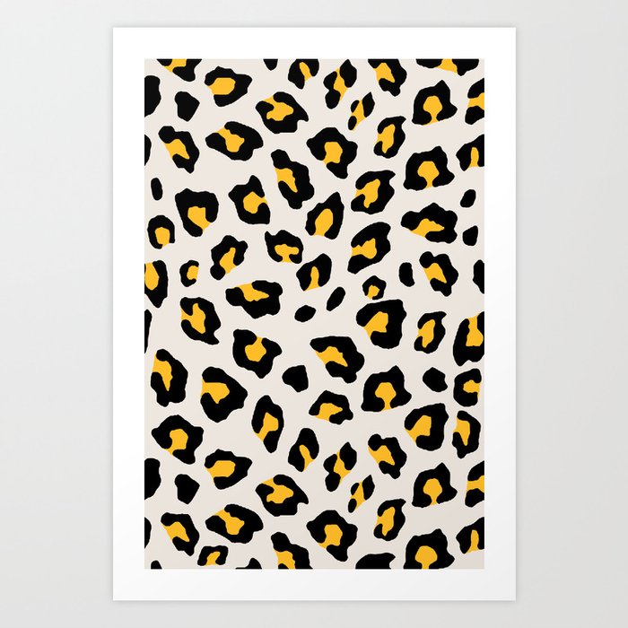 Leopard Print - Mustard Yellow Original Art Print