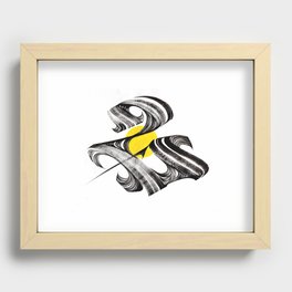 dancing abstract Recessed Framed Print
