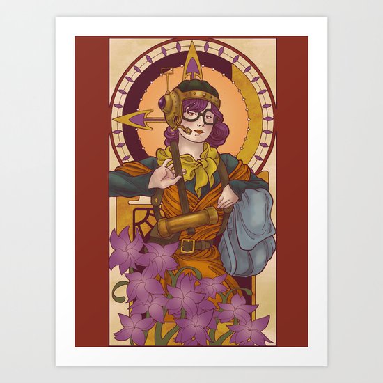 Chronos IV Nouveau Art Print