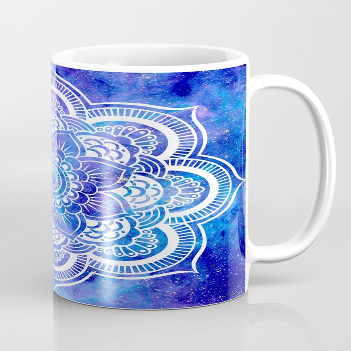Mandala Blue Lavender Galaxy Coffee Mug