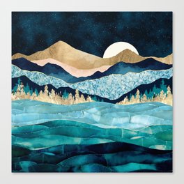 Midnight Ocean Canvas Print