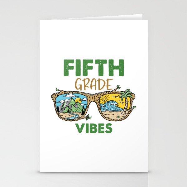 Fifth Grade Vibes Stationery Cards