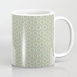 Inky Dots Minimalist Pattern in Sage and Beige Mug
