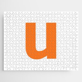 letter U (Orange & White) Jigsaw Puzzle