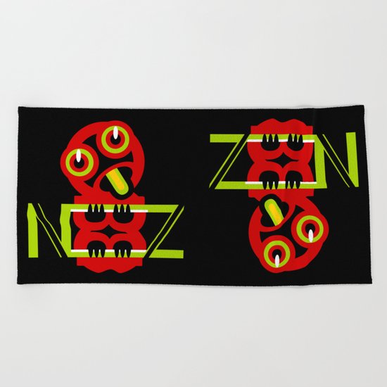 Hei Tiki New Zealand Beach Towel