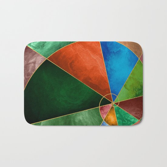 Golden Spiral Bath Mat