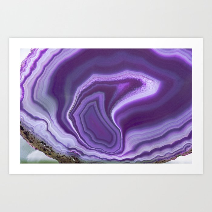 Purple colored agate Art Print