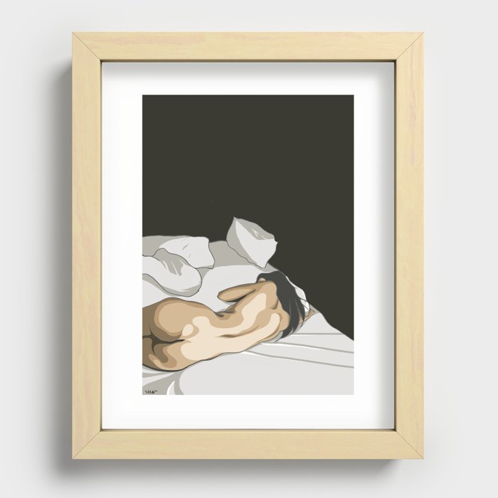 Lazy day in bed Recessed Framed Print