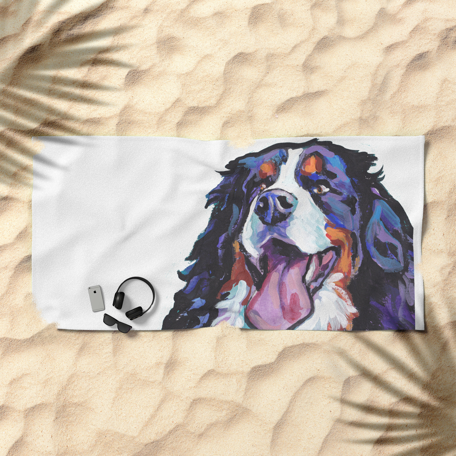Berner Bernese Mountain Dog Portrait Pop Art Painting By Lea Beach