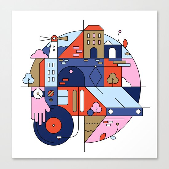 City Tram Canvas Print