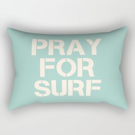 Pray For Surf | Blue Rectangular Pillow