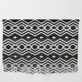 Black and Chiffon Stripe Diamond Pattern Pairs DE 2022 Trending Color Almond Milk DEHW01 Wall Hanging