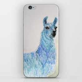 Blue llama iPhone Skin