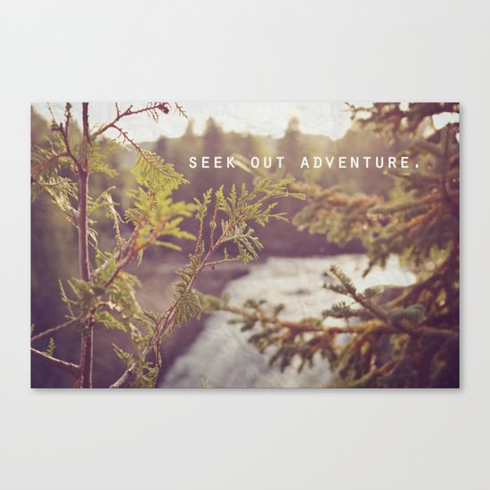 seek out adventure. Canvas Print