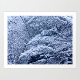 Winter nights frosty mountain Art Print | Ice, Winter, Scandinavian, Closeup, Nordic, Digital, Stone, Arctic, Snow, Frost 