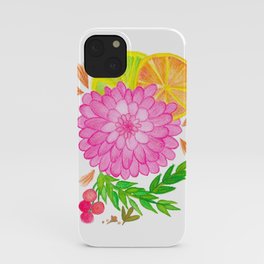 flowers and fruits iPhone Case
