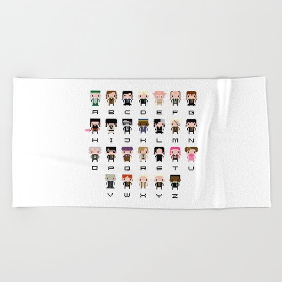 Harry Potter Alphabet Beach Towel