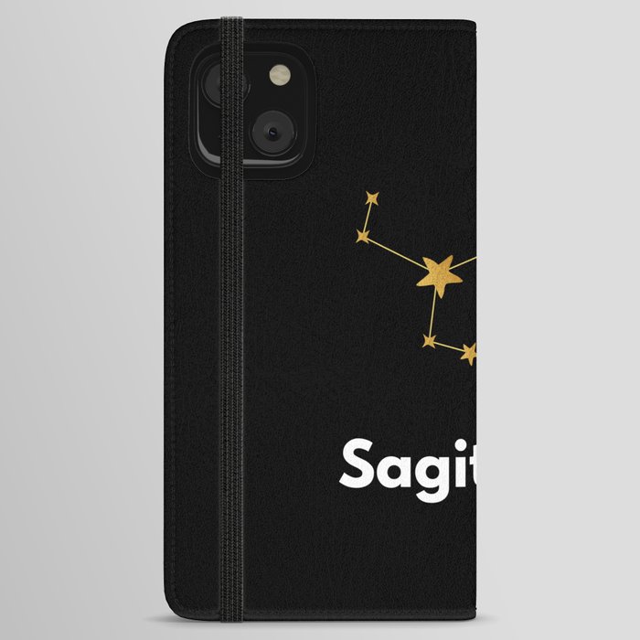 Sagittarius, Sagittarius Zodiac, Black iPhone Wallet Case