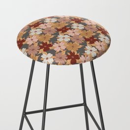 brown and pastels harvest florals dogwood symbolize rebirth and hope Bar Stool