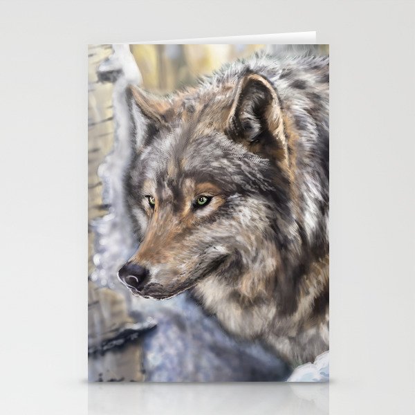 Wolf in the Woods Stationery Cards
