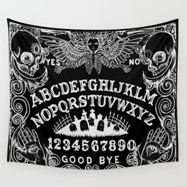 Ouija Board Black Wall Tapestry