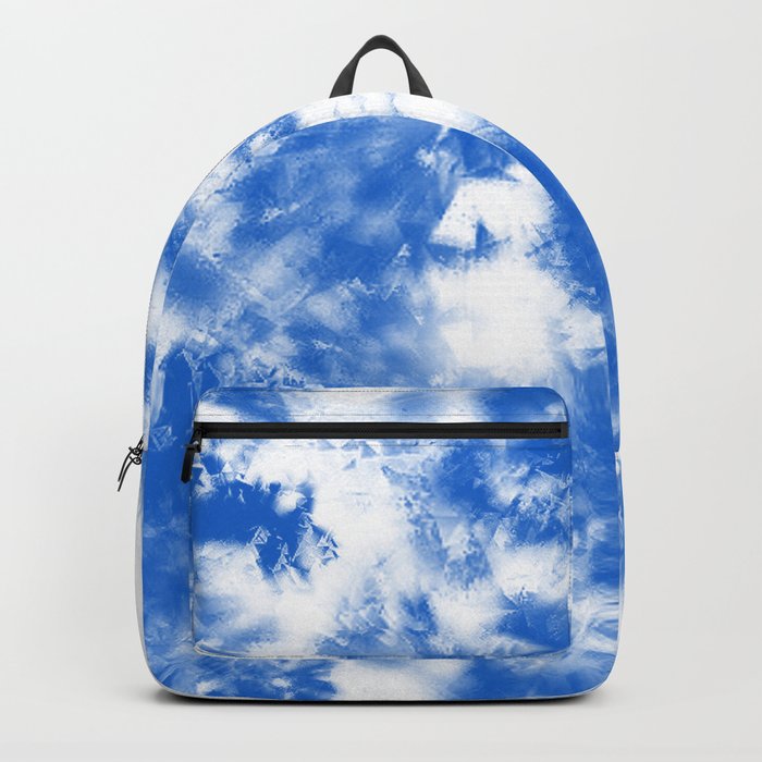 Blue tie dye backpack sales