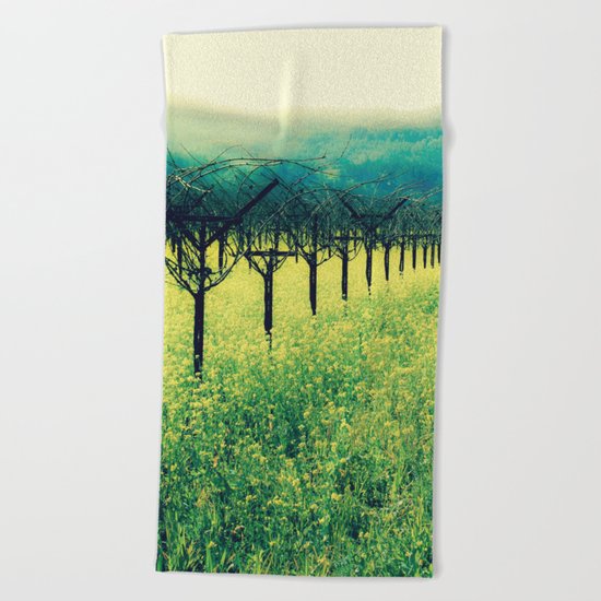 Winter Vineyard I - Serenity Beach Towel
