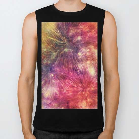 Springtime colorful floral symphony Biker Tank