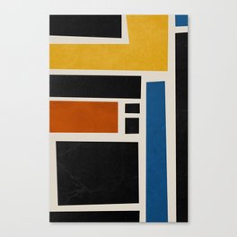 Mid Century Primary Colors Composition 3 Canvas Print