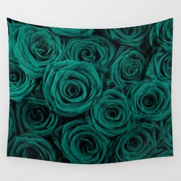 emerald green roses Wall Tapestry