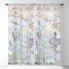 Bubbles of stone Agate Sheer Curtain